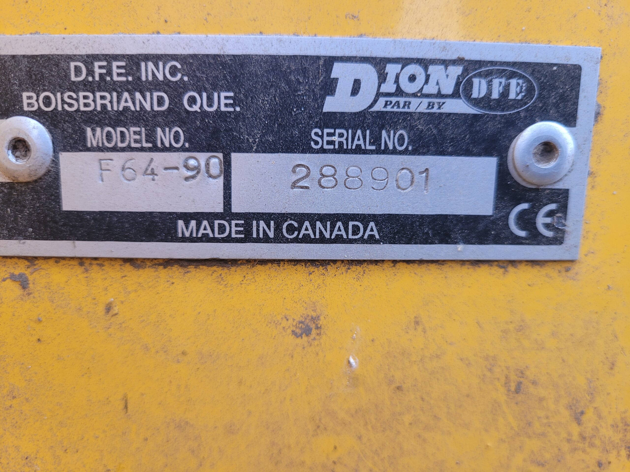 2012 DION F64-90 Rotary Head