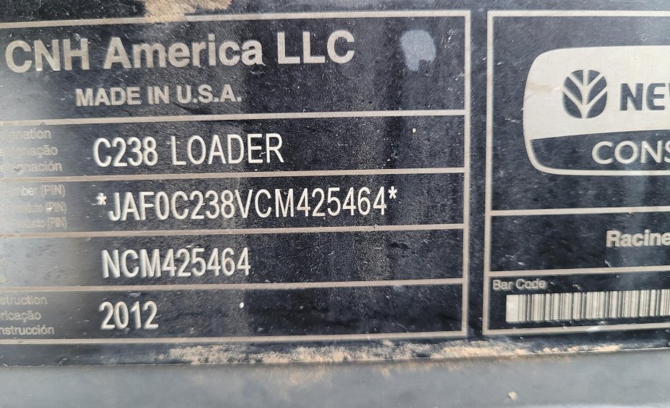 2012 NEW HOLLAND C238 B420