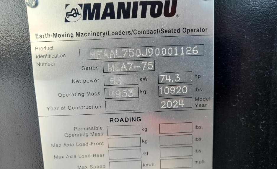 2024 MANITOU MLA7-75 H-Z NB490