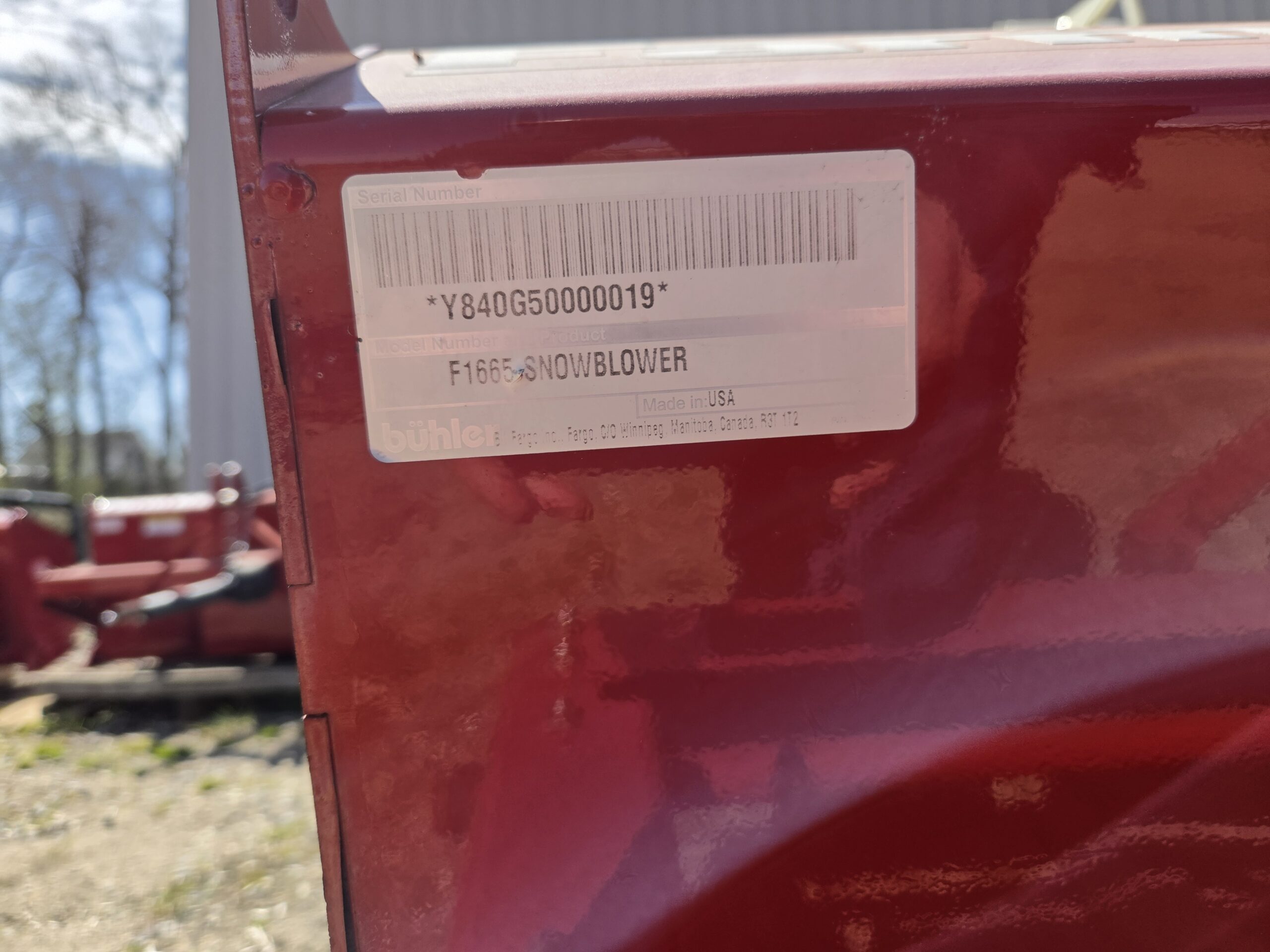 Farm King Y840 Snowblower NF710R