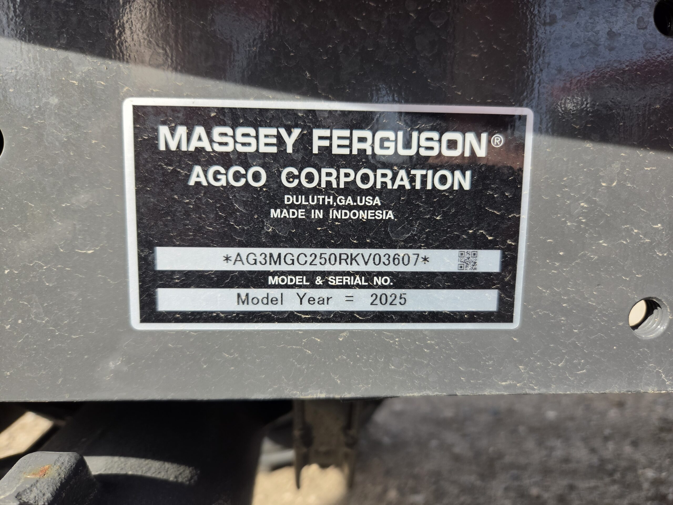 2025 Massey Ferguson 1GC.25 Tractor