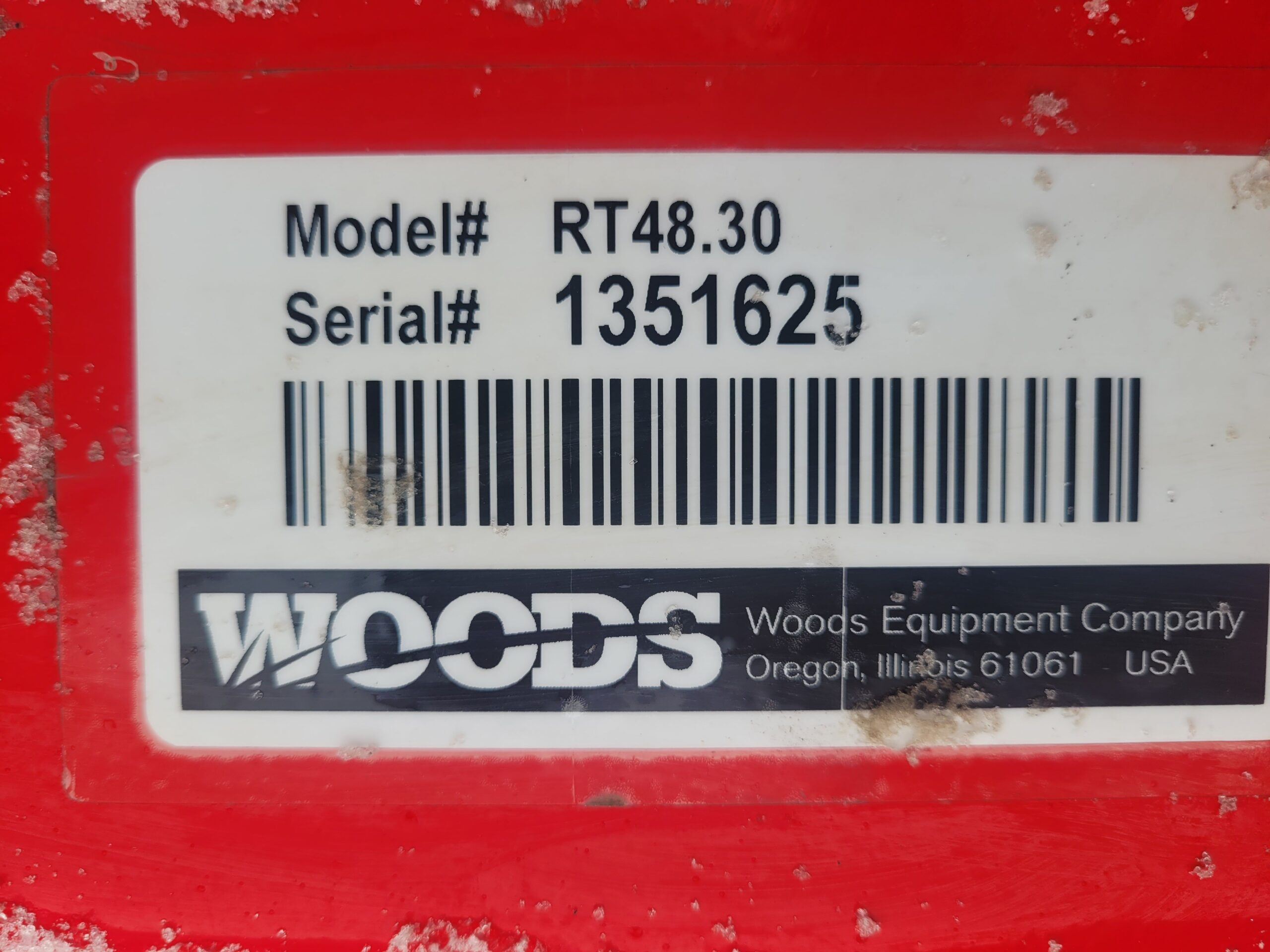 Woods 48″ tiller